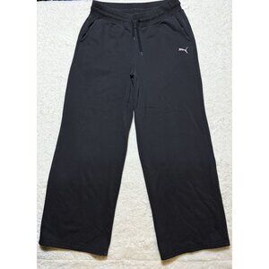 Puma w/Pink Logo Women's Wide Leg Sweatpants Size L